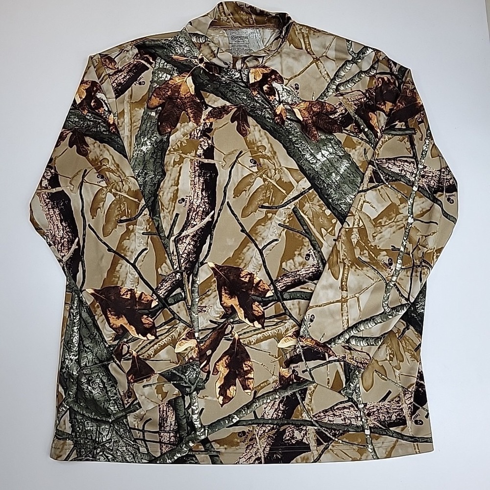 Mens Outfitters Ridge Long Sleeve XL 46-48 Fusion 3D‎ Camo Hunting Shirt Stealth